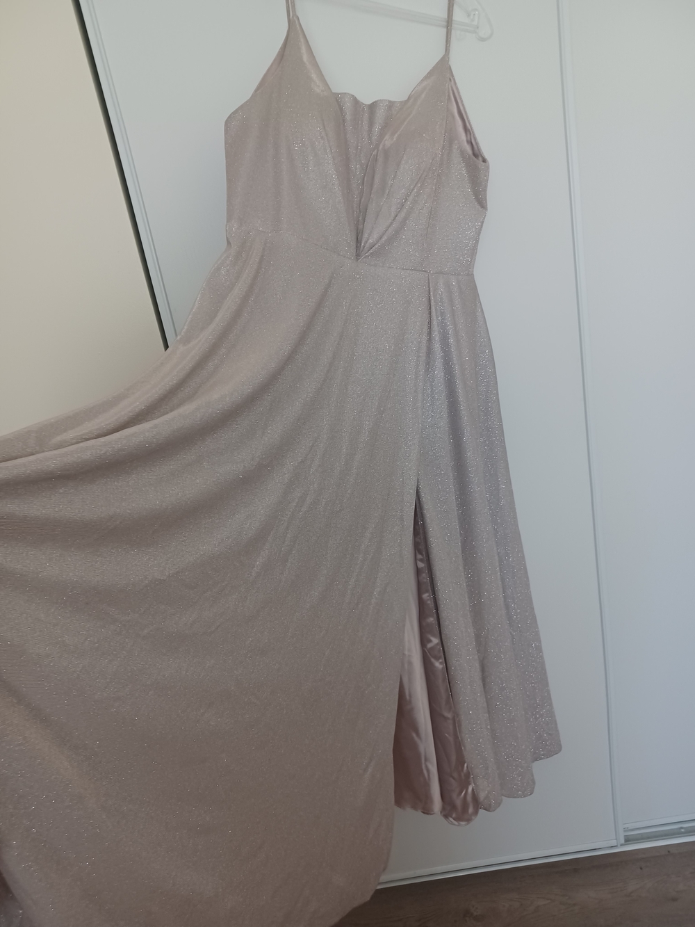 Cinderella Shimmery Blush Pink A-Line Gown
